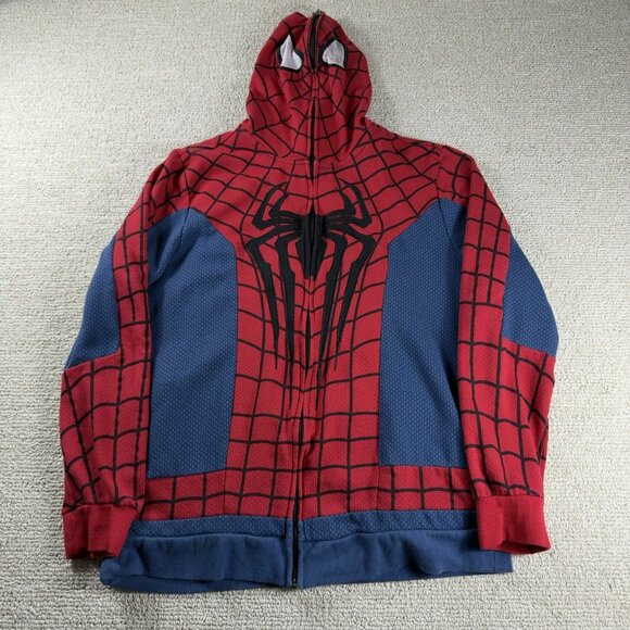 Marvel Other - The Amazing SpiderMan 2 Full Zip Jacket Red Blue Boy’s Size XL